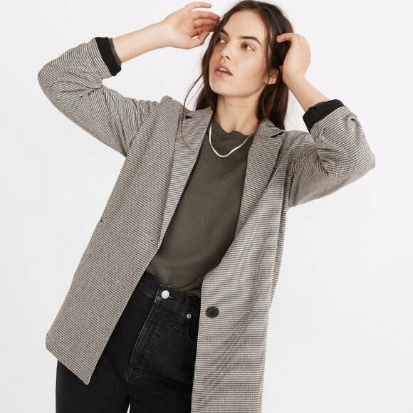 Madewell Dorset Blazer in Houndstooth XS $168 - Picture 3 of 14